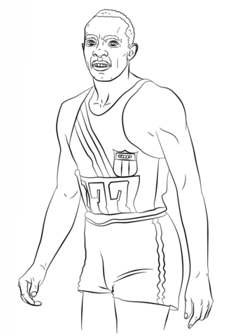 Jesse Owens Coloring Page